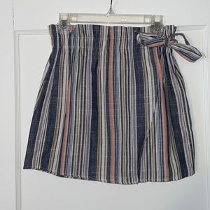 Stripped Mini Skirt